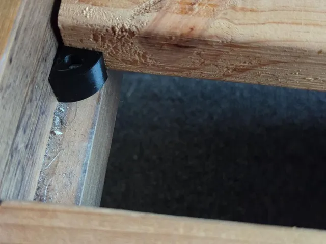 Wooden frame bed slat holder