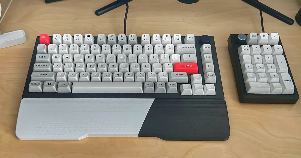 GMMK Pro 75 Keyboard Slim Wrist Rest by BradleyM1 Download free STL