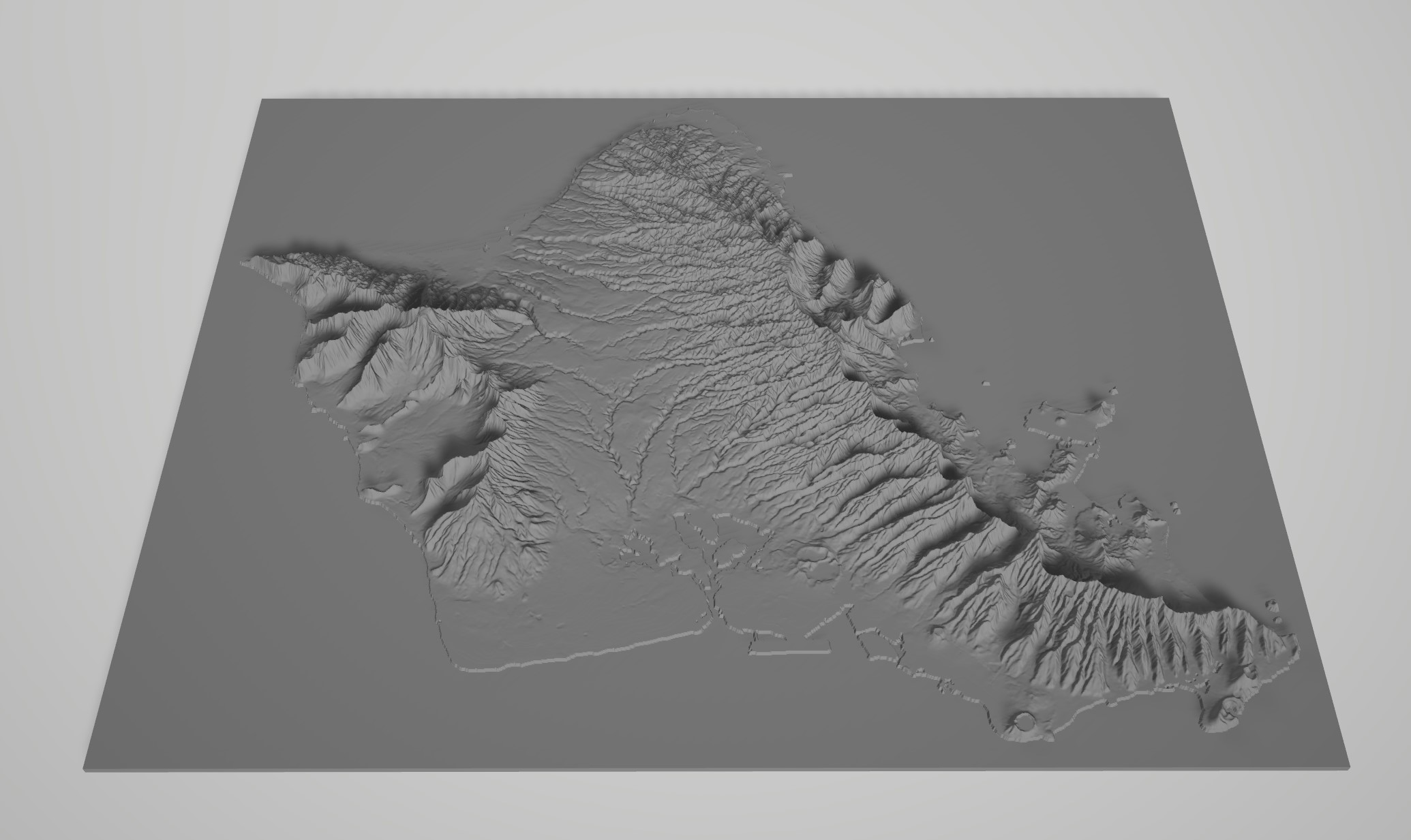 Oahu Hawaii Topographic Map By Frank Drebin Download Free STL Model   Screenshot 2024 01 11 214945 