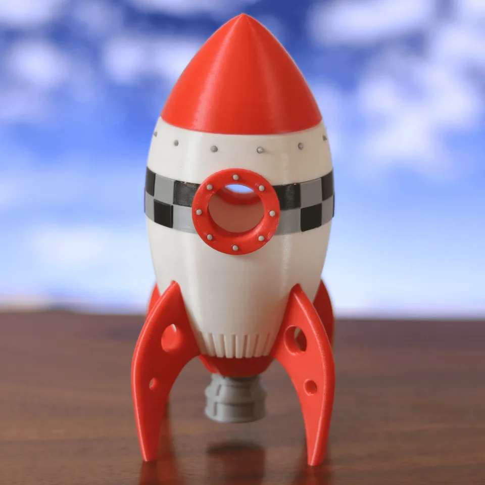 CARTOON ROCKET NO PAINTING REQUIRED