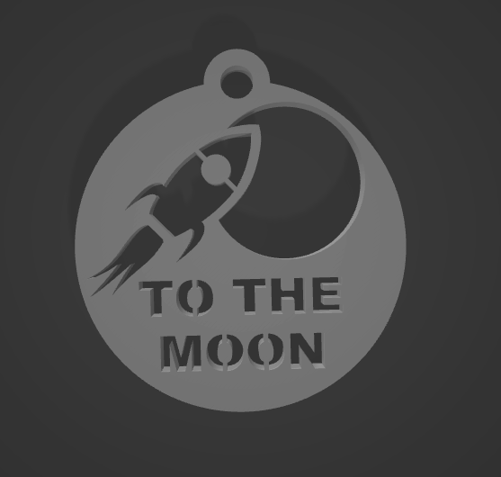 To The Moon Keychain
