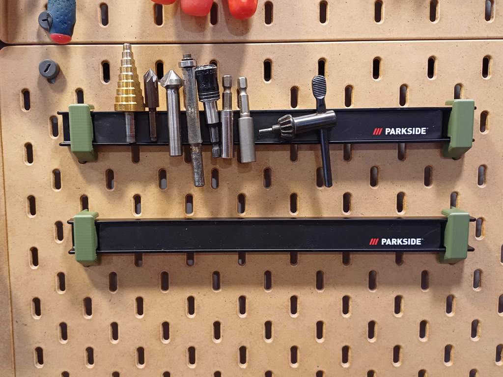 Parkside Tool Strip Holder for Skadis Pegboard by Debolestis
