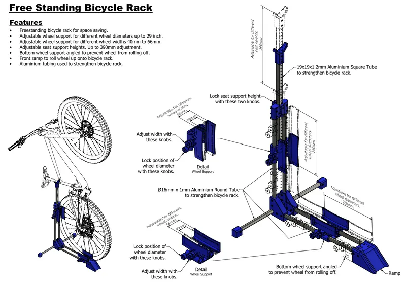 Free Standing Bicycle Rack by ADV3DP | Download free STL model ...