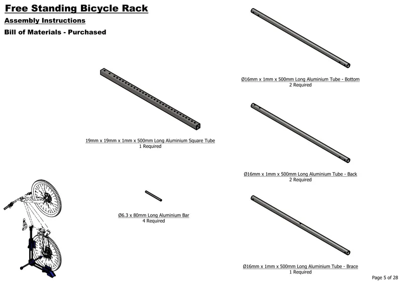 Free Standing Bicycle Rack by ADV3DP | Download free STL model ...