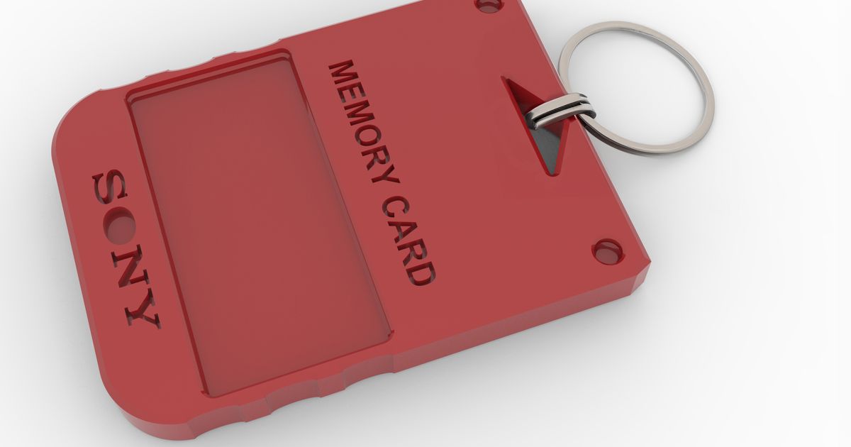Keychain Memory Card PSX Playstation by Info Sakkez Download free STL
