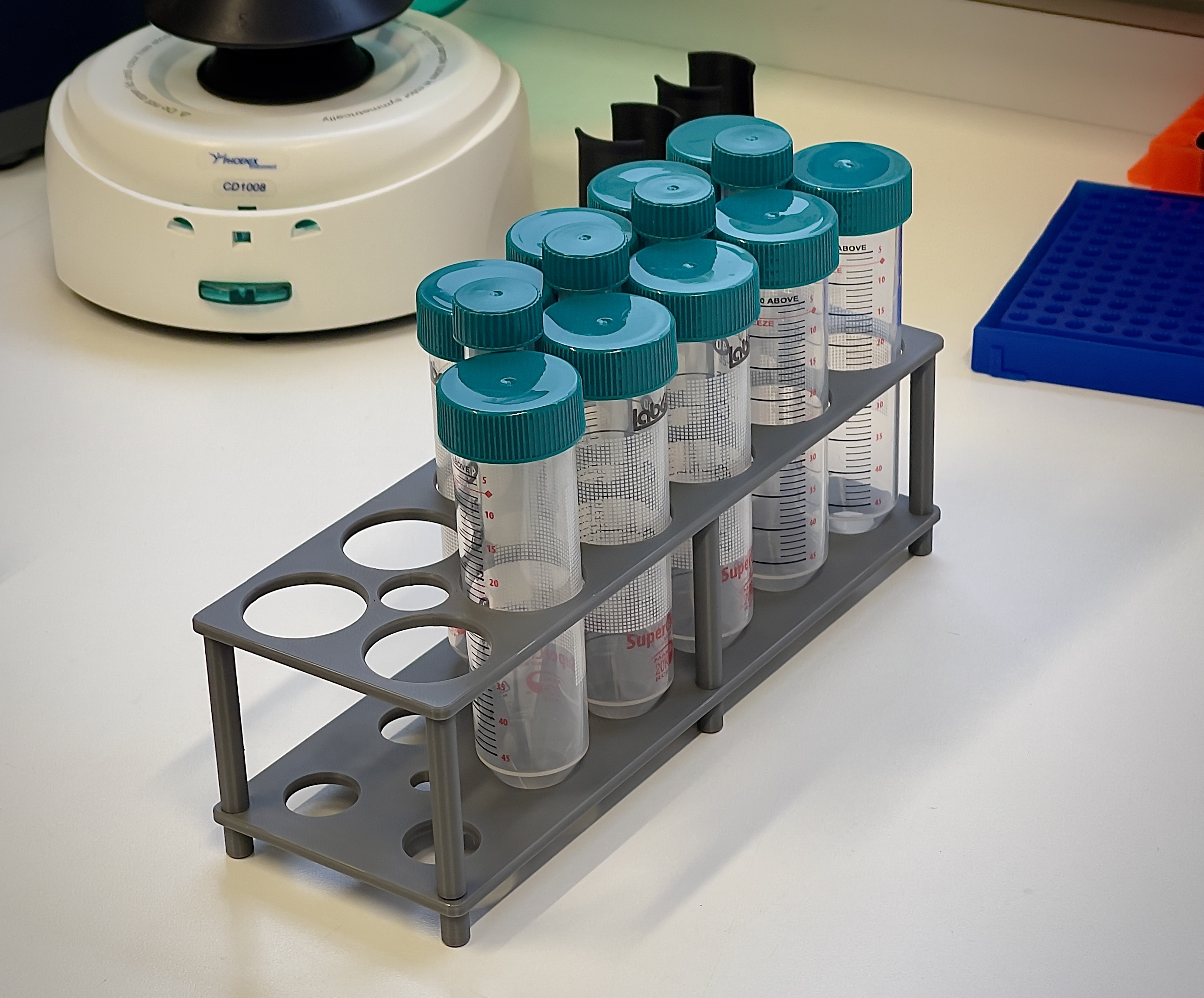 50/15 mL tube lab rack (2x 4, 5, 6) (optional +3) by average3D