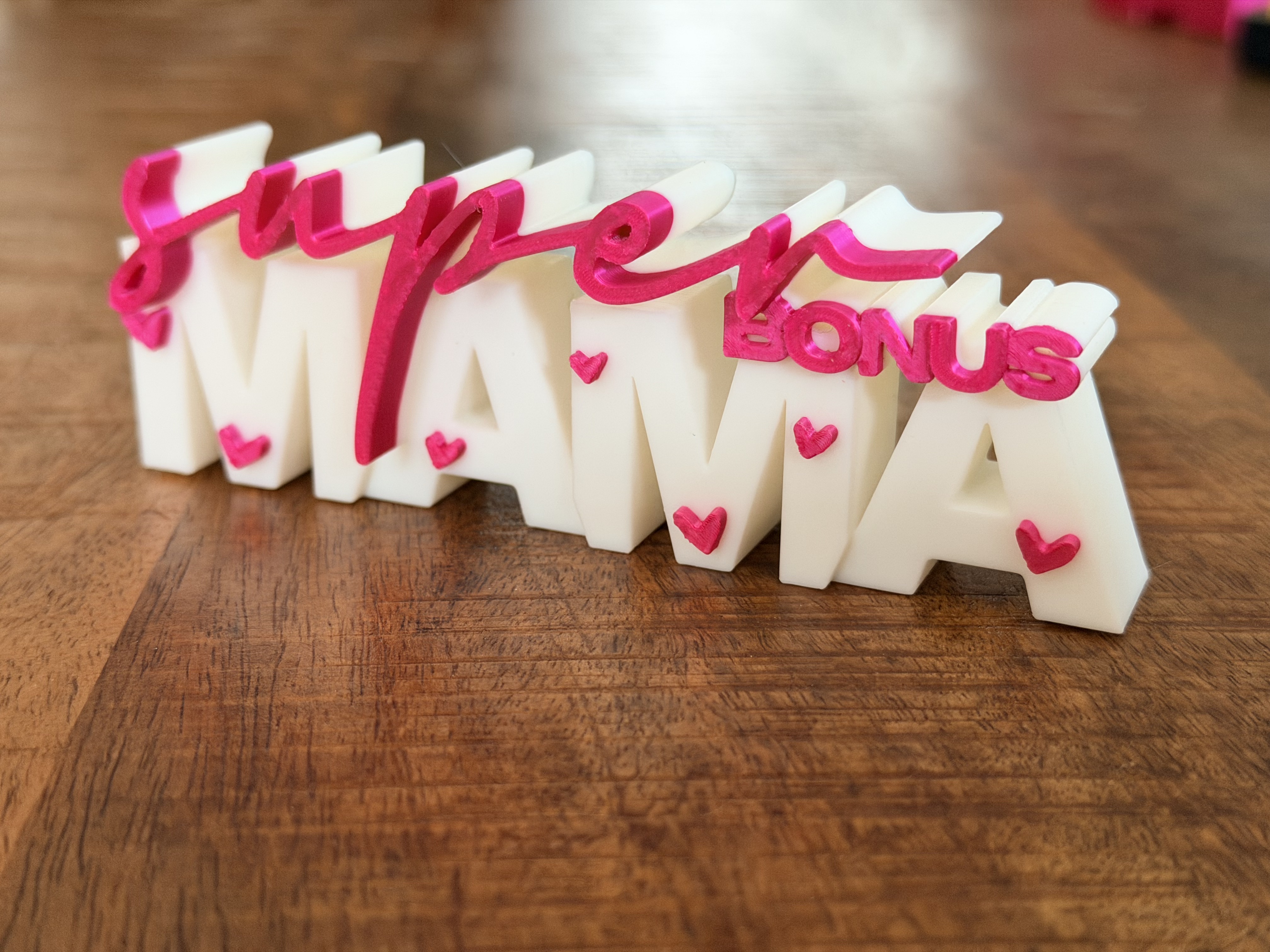 Super Bonus Mama – 3D Text Sign | Stepmom Gift | Mother’s Day Decor