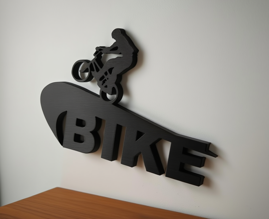 BIKE Wall Art – Modern Cycling Silhouette
