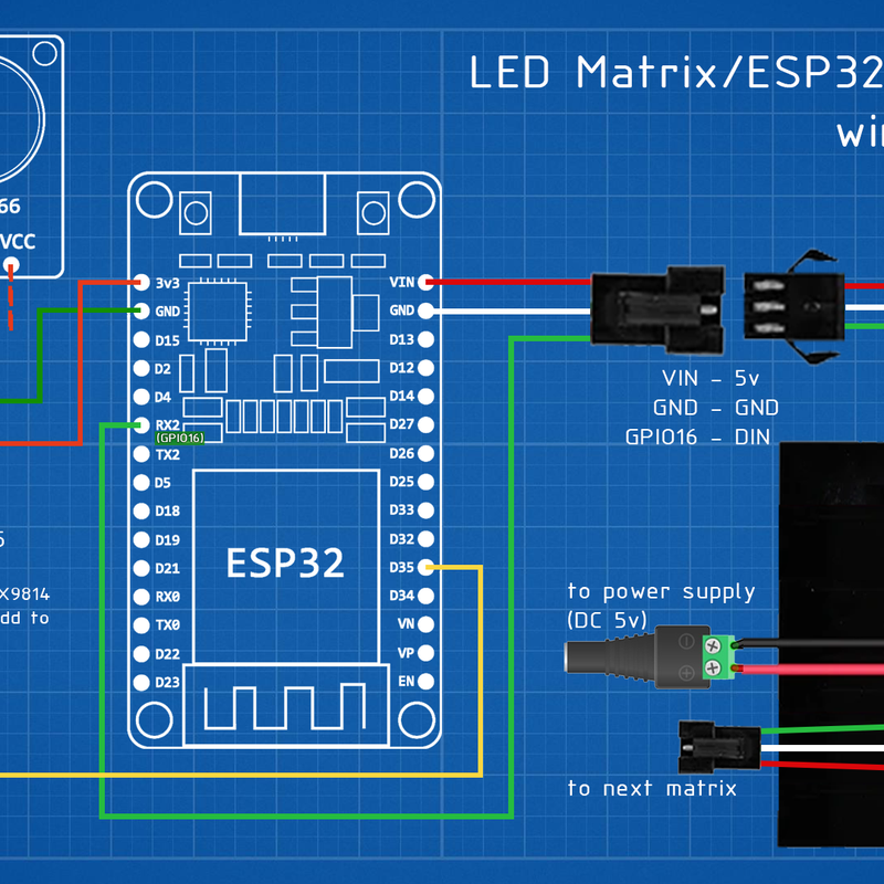 16x32 LED Matrix Frame with Diffuser Grid by fractalnoise | Download ...