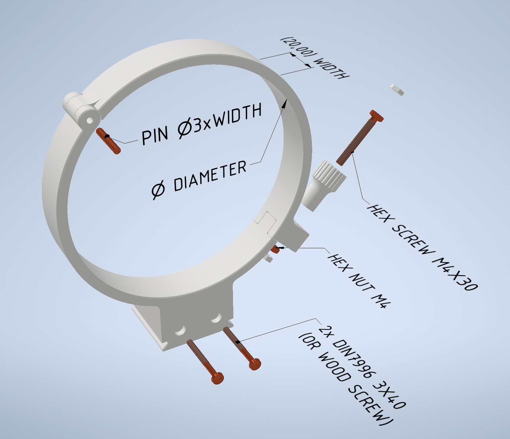 ArcaSwiss lens holder size 65x20 by Michal S. Download free STL model