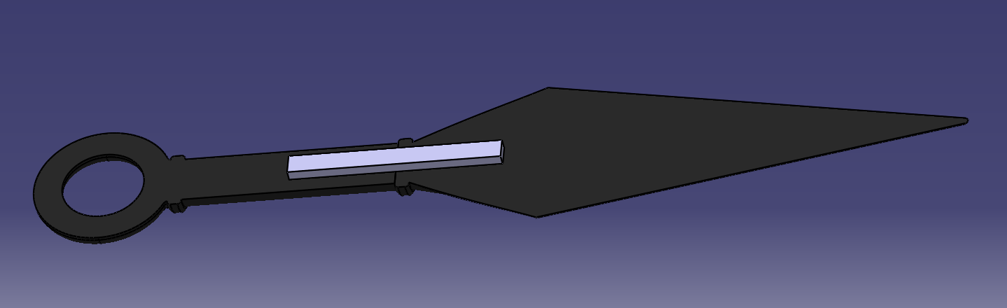 Miniatura 2 do modelo 3D Naruto Kunai