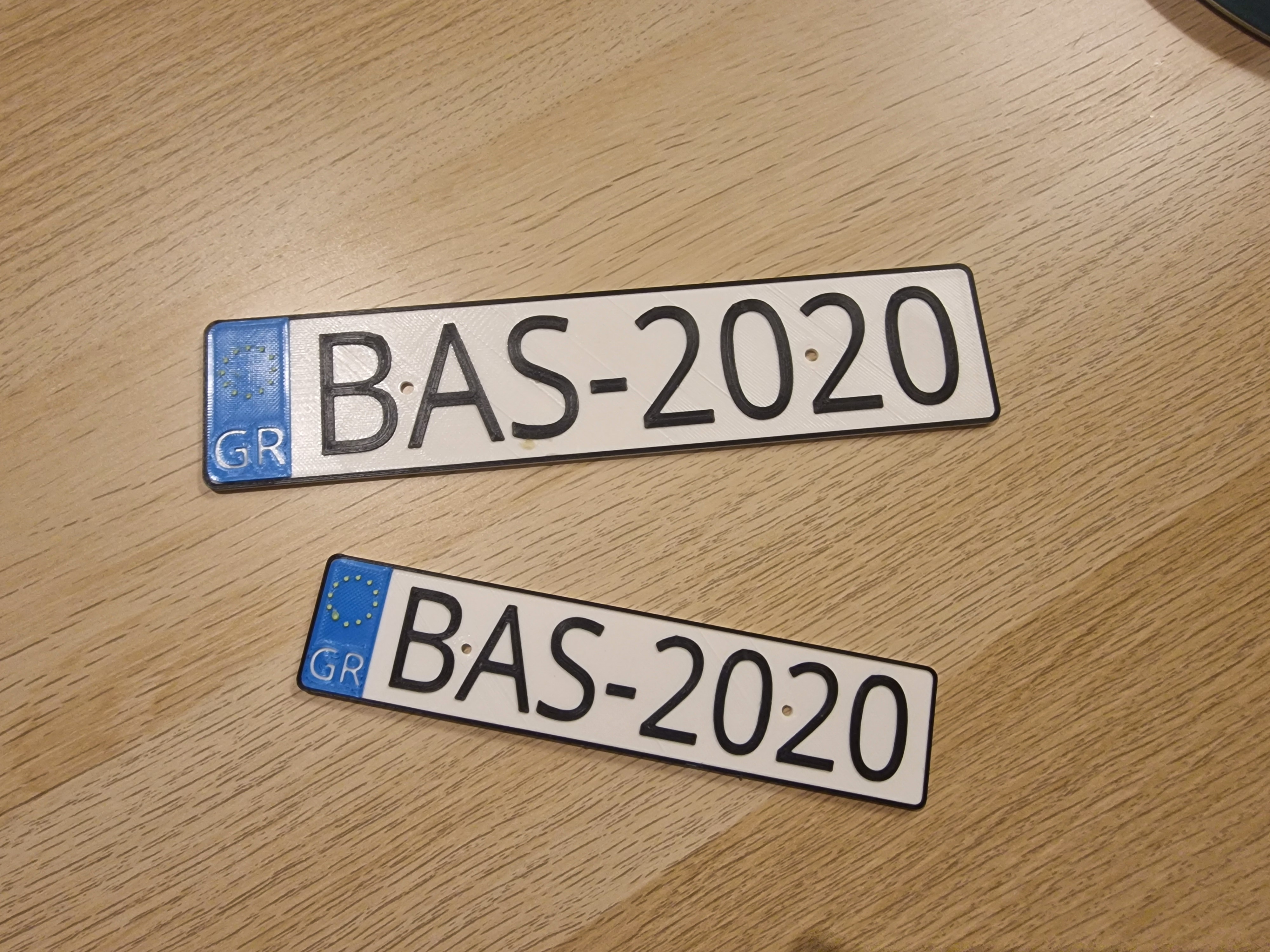 Power wheels ride on EU car license plates