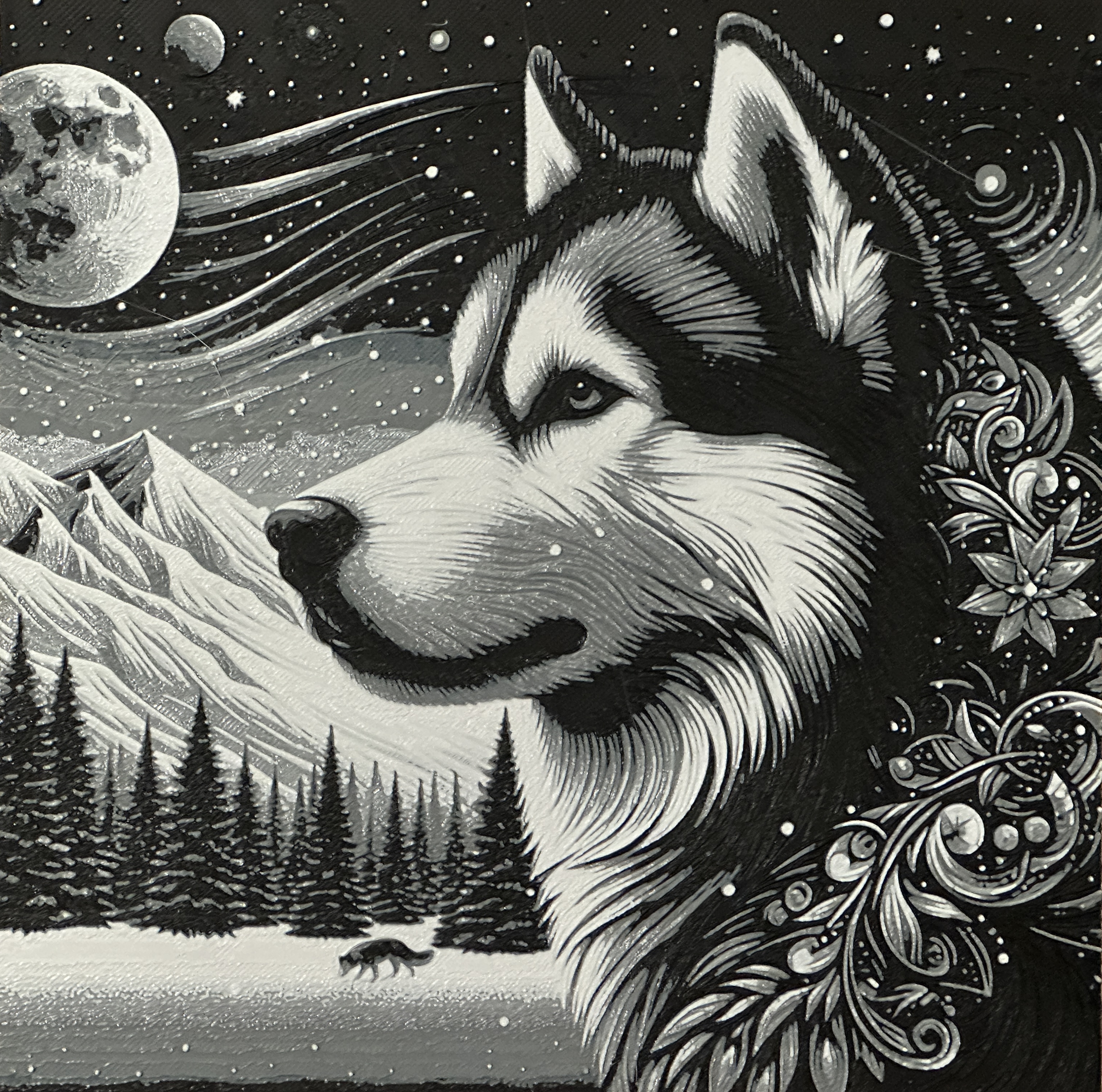 snow husky 2 - filament painting