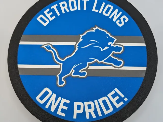 Detroit Lions Round Light Box