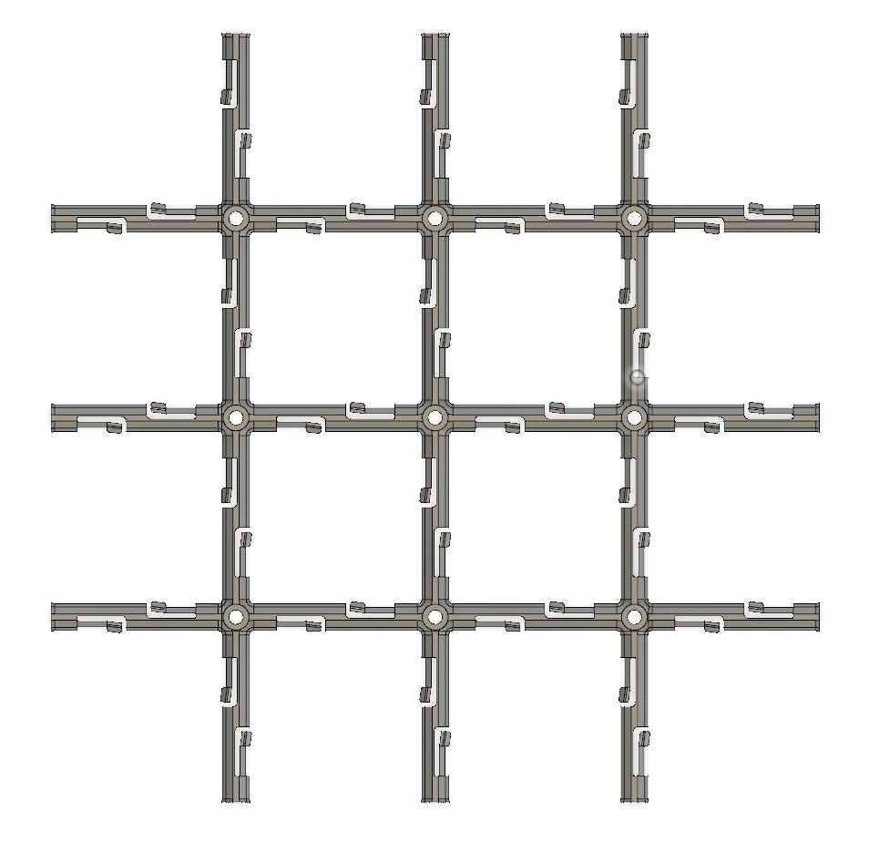 Gridfinity Clickfinity Baseplate w/ Connectors