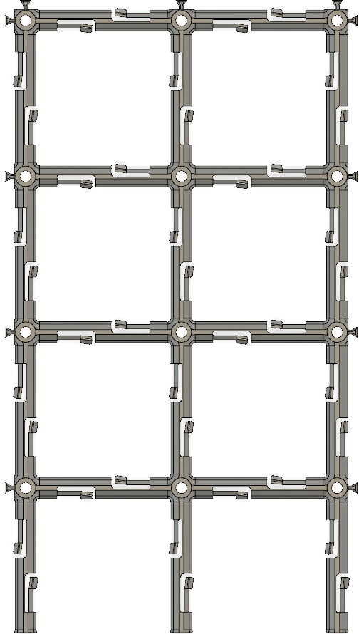 Miniatura 4 do modelo 3D Gridfinity Clickfinity Baseplate w/ Connectors