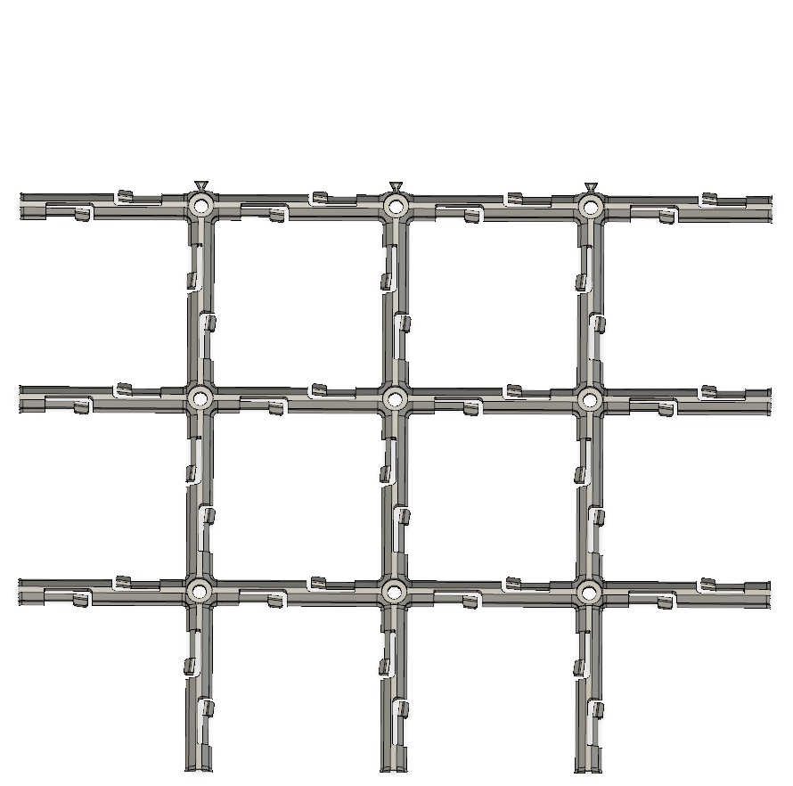 Miniatura 5 do modelo 3D Gridfinity Clickfinity Baseplate w/ Connectors