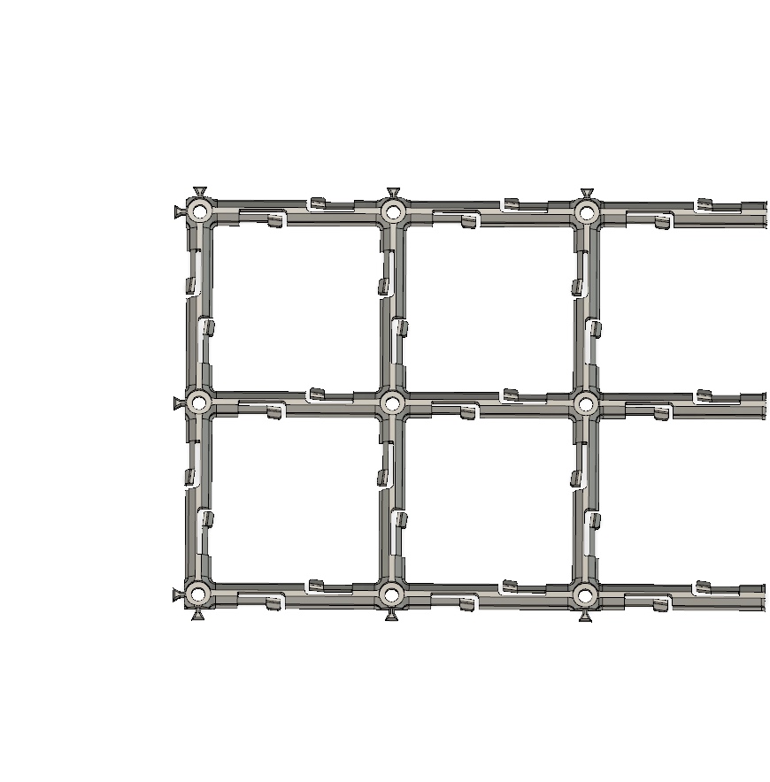 Miniatura 7 do modelo 3D Gridfinity Clickfinity Baseplate w/ Connectors