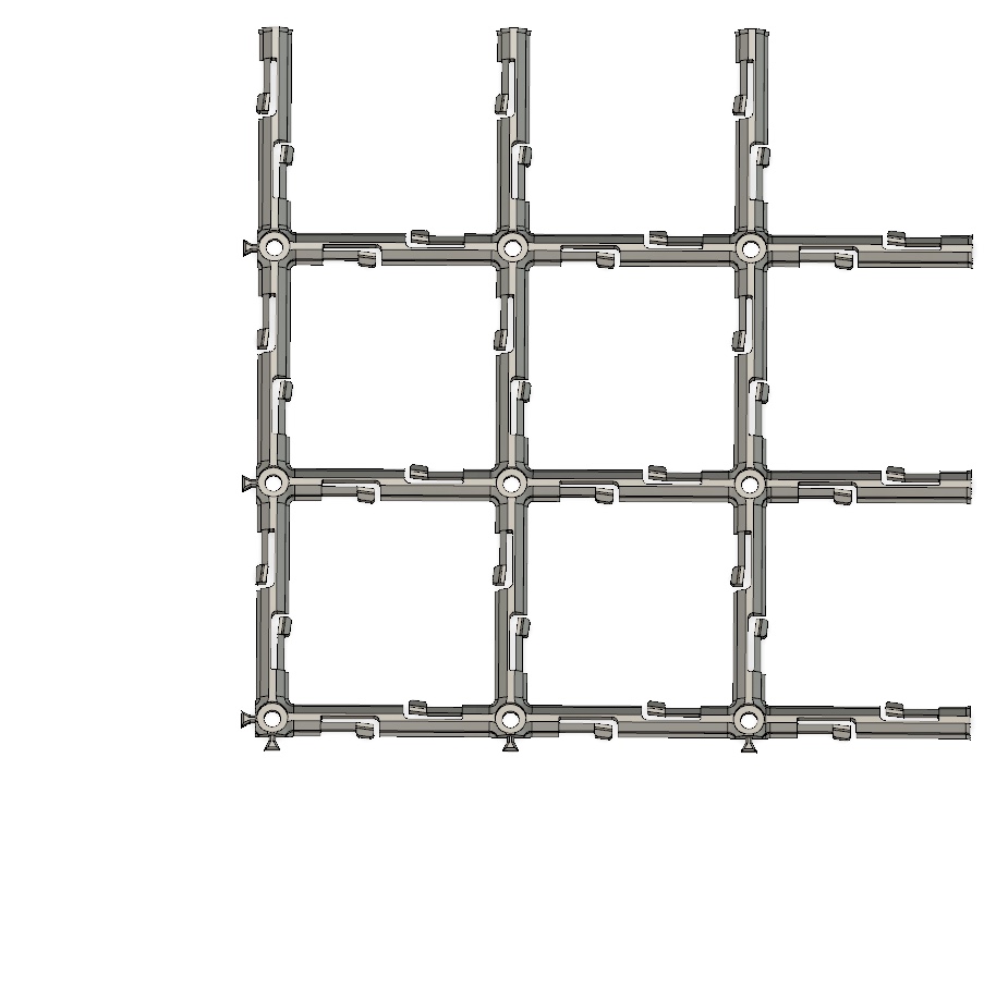 Miniatura 9 do modelo 3D Gridfinity Clickfinity Baseplate w/ Connectors