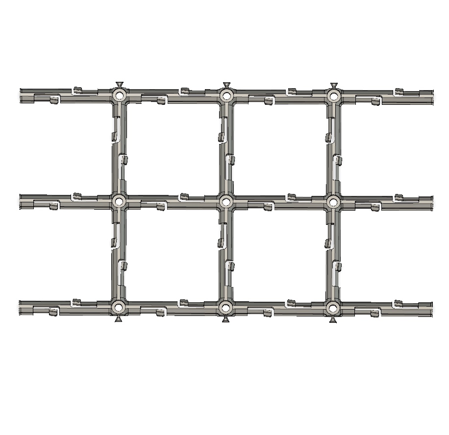 Miniatura 8 do modelo 3D Gridfinity Clickfinity Baseplate w/ Connectors