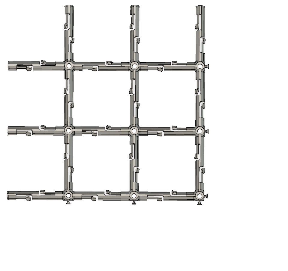 Miniatura 10 do modelo 3D Gridfinity Clickfinity Baseplate w/ Connectors