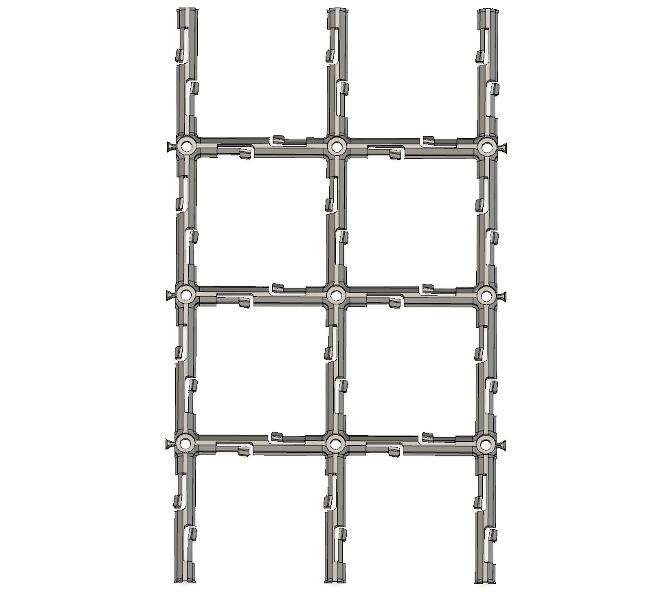Miniatura 11 do modelo 3D Gridfinity Clickfinity Baseplate w/ Connectors