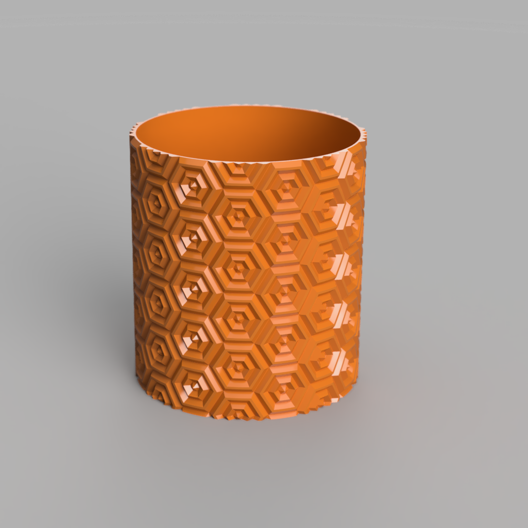 Miniatura 3 do modelo 3D Hexagonal pattern vase