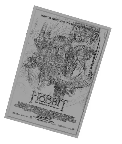 The Desolation of Smaug Movie Poster Lithophane