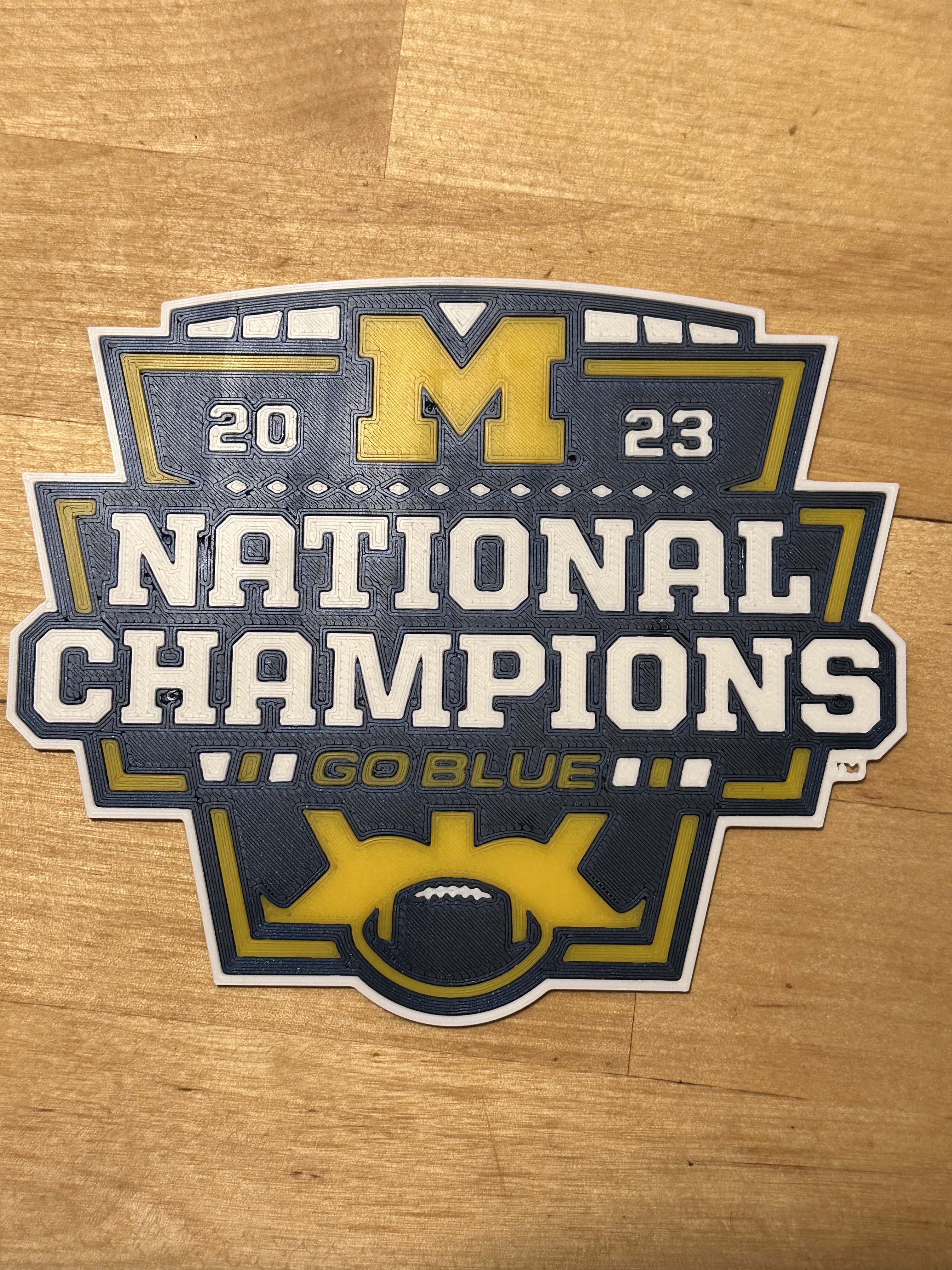 University of Michigan Football National Champions Banner by Phattwizat ...