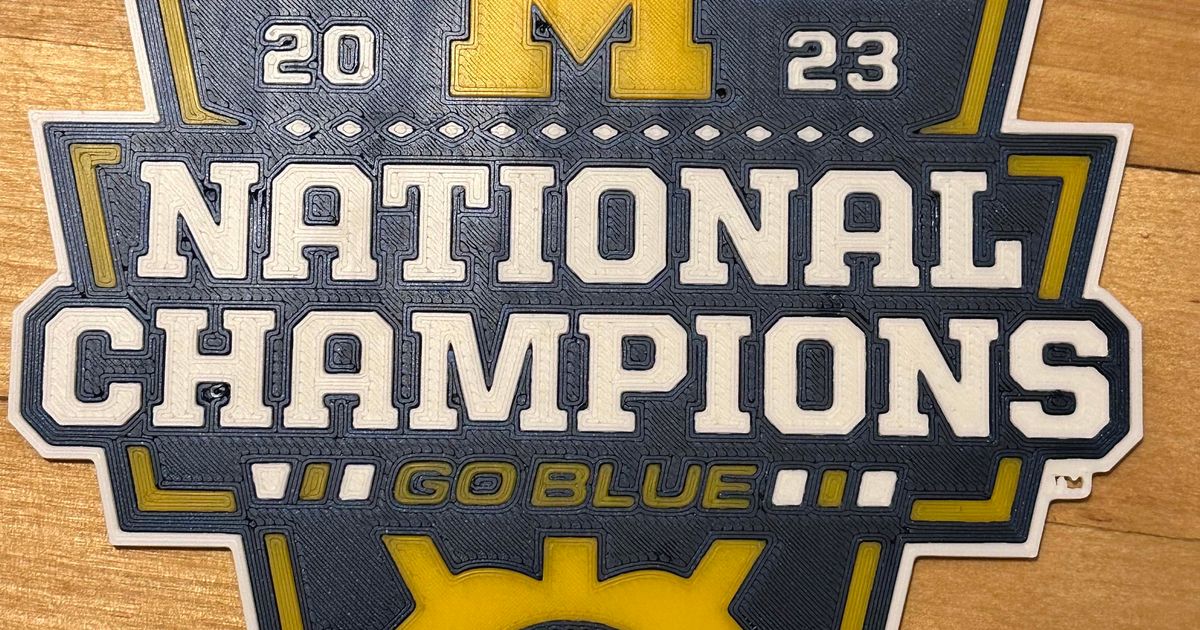 University Of Michigan Football National Champions Banner By Phattwizat ...