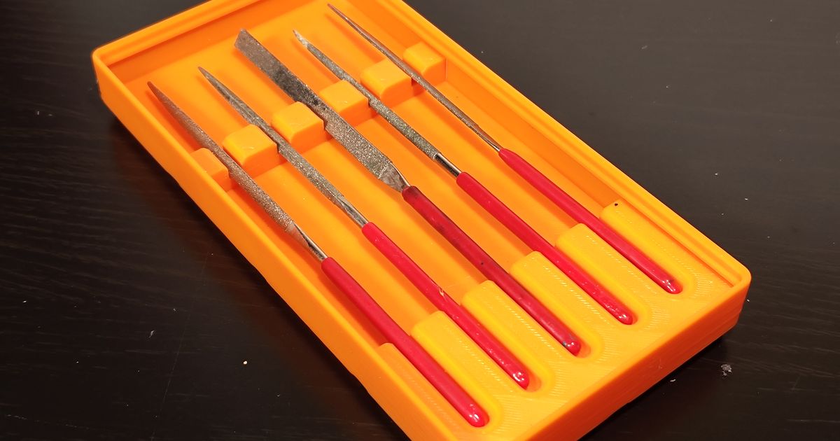 Gridfinity needle file holder by wormoworm Download free STL model