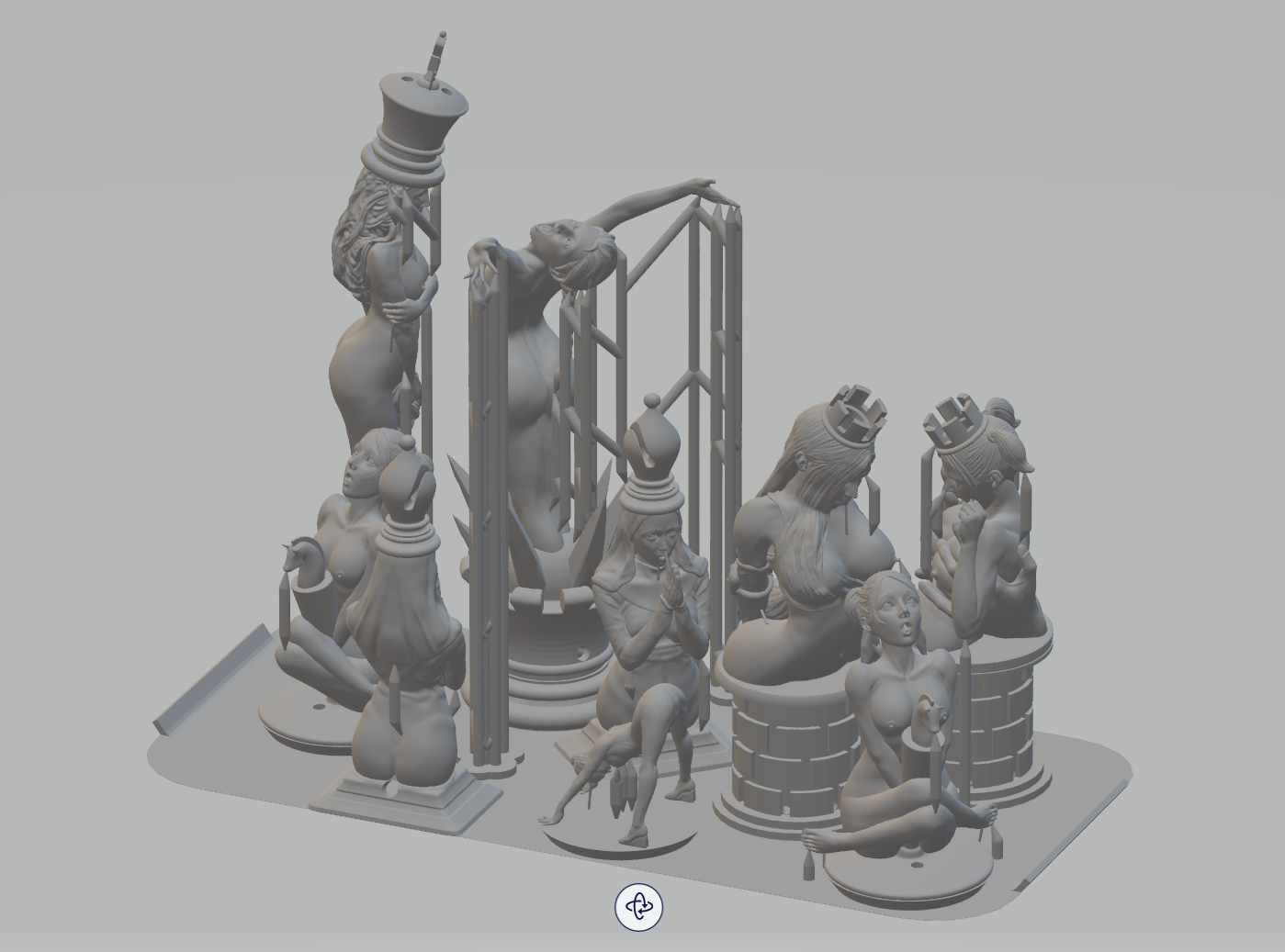 Chess Set - 3D Print Model by jd94