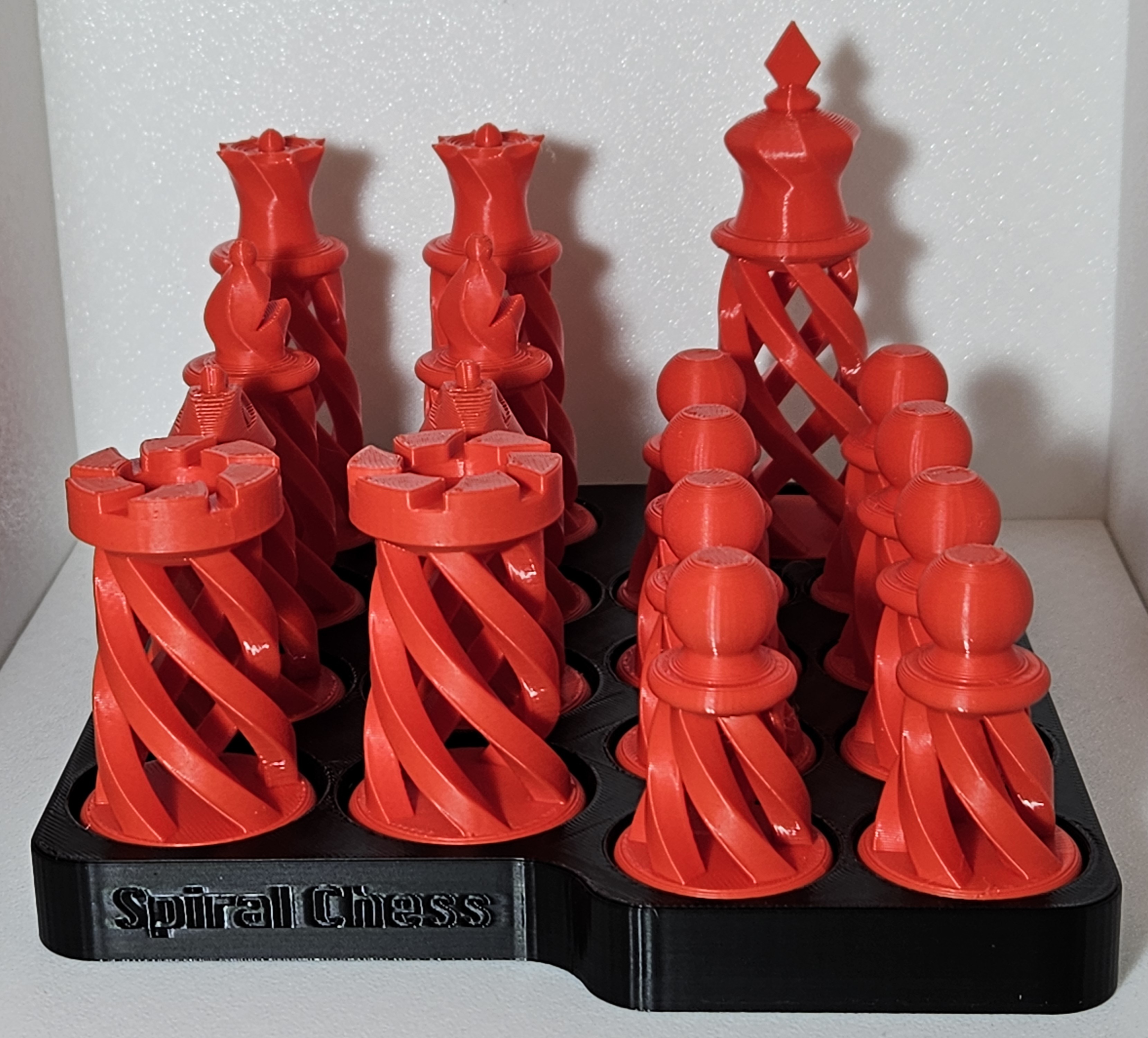 Spiral Chess Set Custom Tray