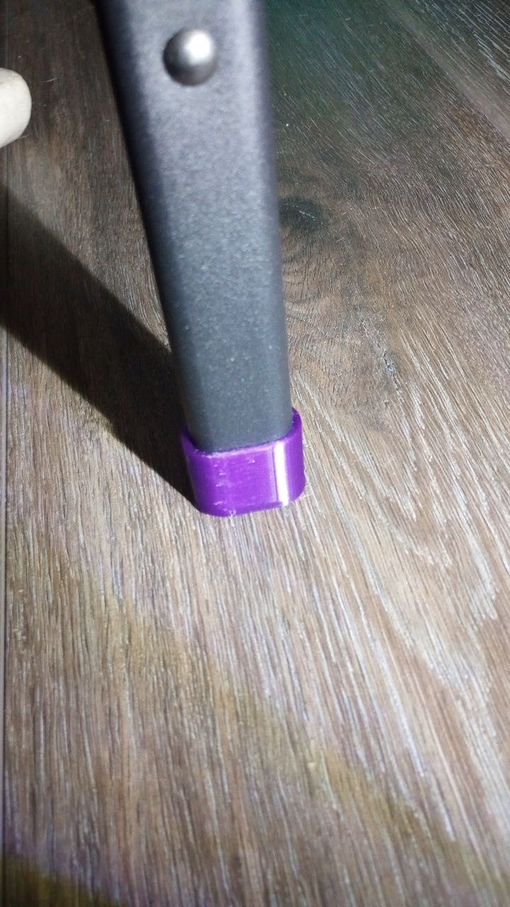 Platform bed foot cap replacement