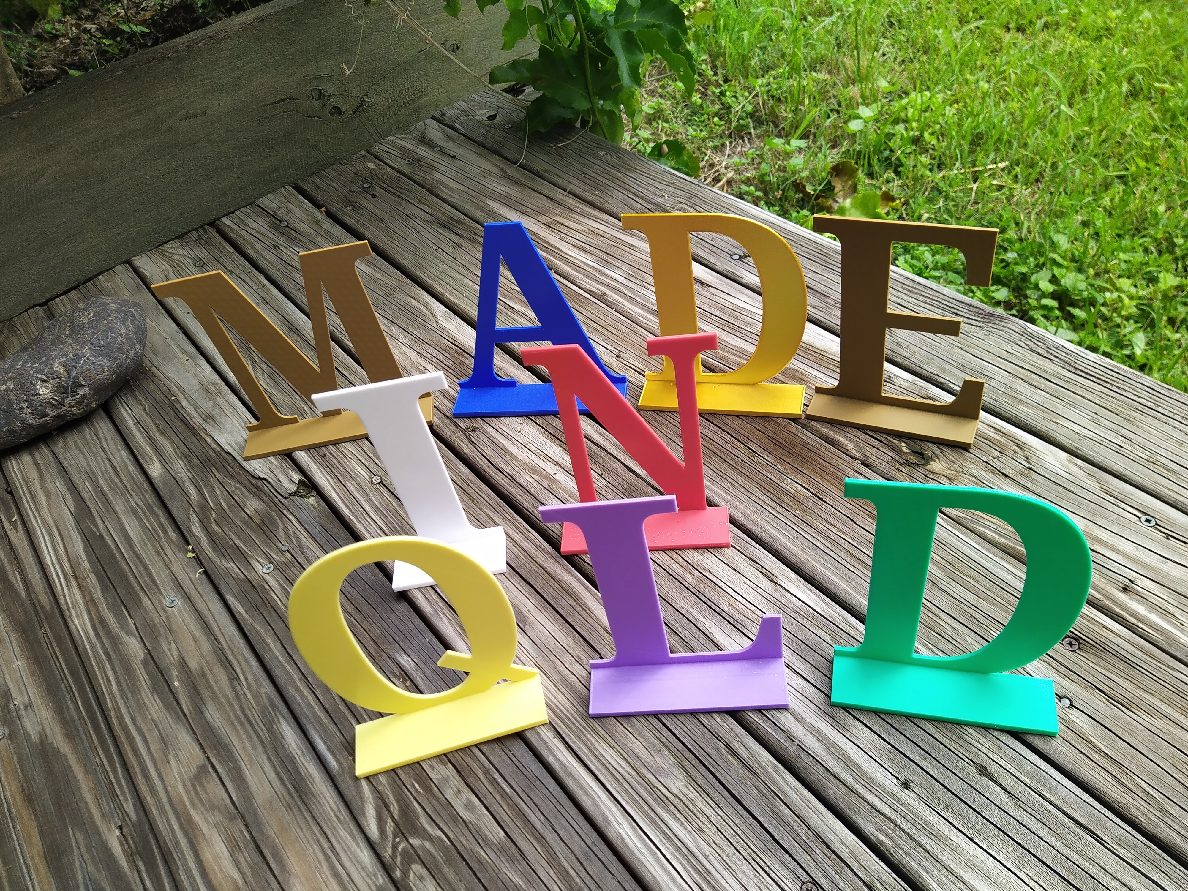 STANDING LETTERS WHOLE ALPHABET