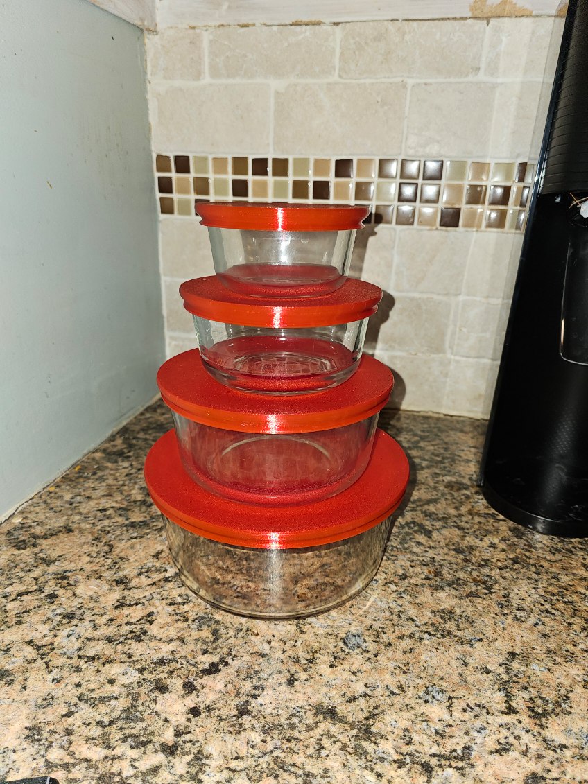 Replacement Pyrex Lids with Organizers by Jack Download free STL