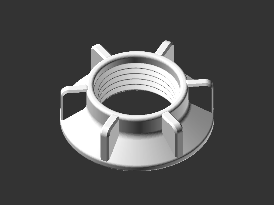 G½ flange nut - BSW 1/2 G1/2