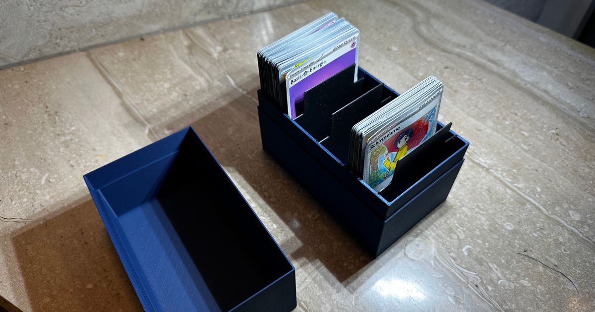 Stackable Bulk Card Box - Pokemon/Magic by MothLuv, Download free STL model