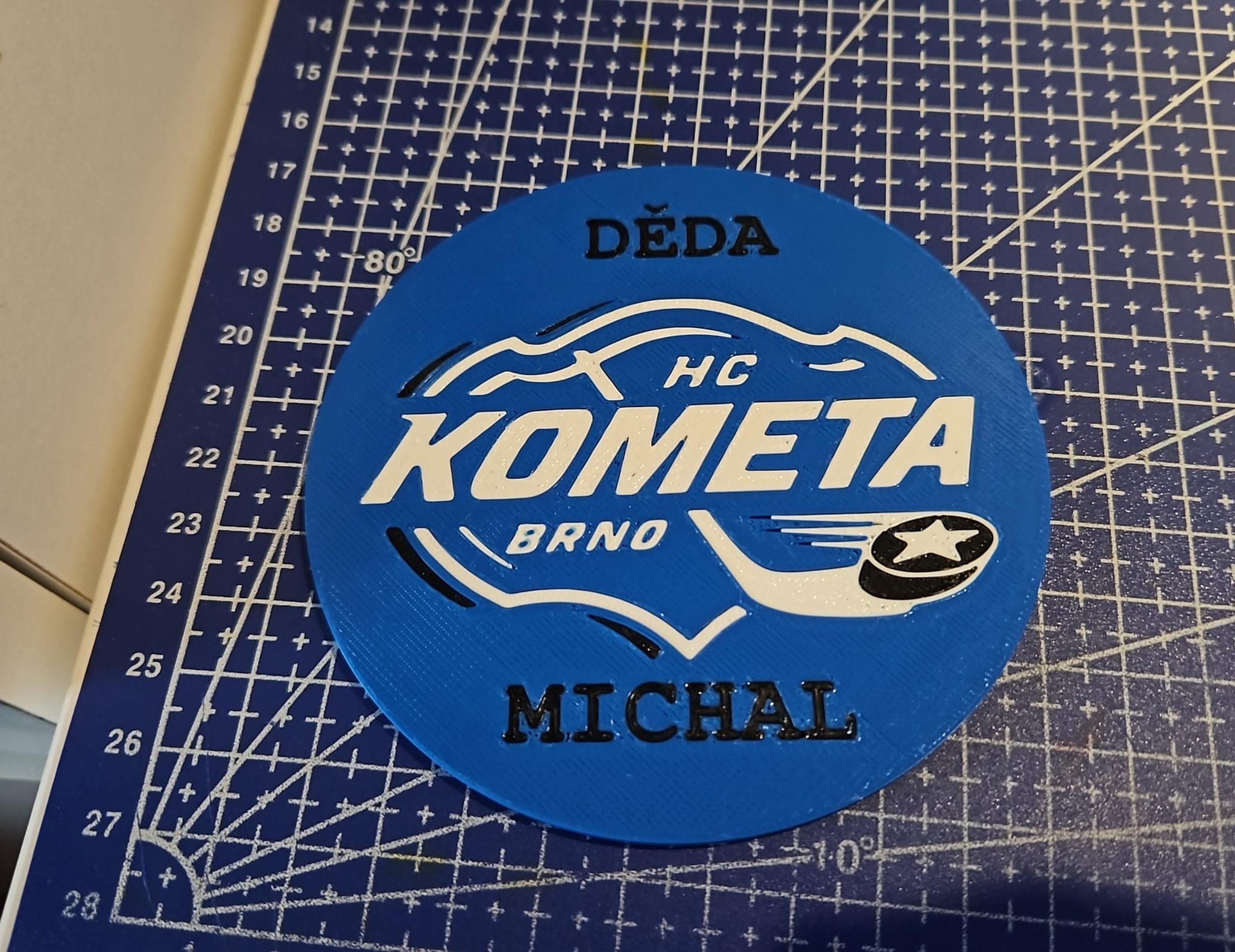 Podtácek HC Kometa s věnováním