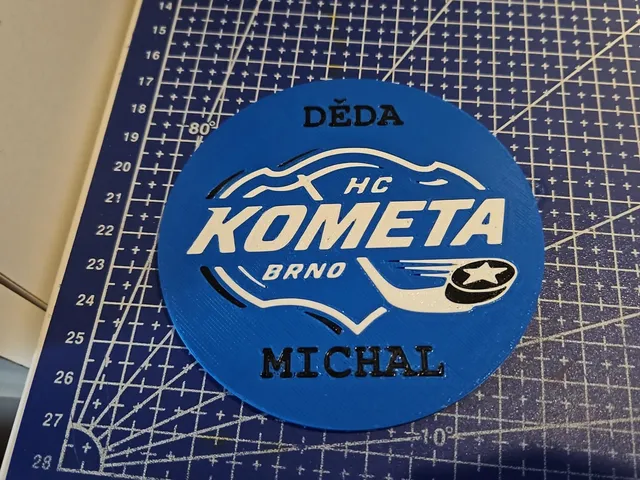 Podtácek HC Kometa s věnováním