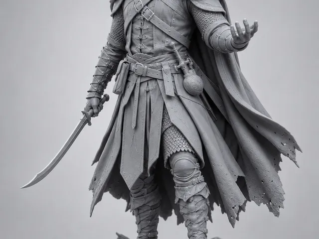 Fantasy Ranger Statue - AI Generated 3D Model