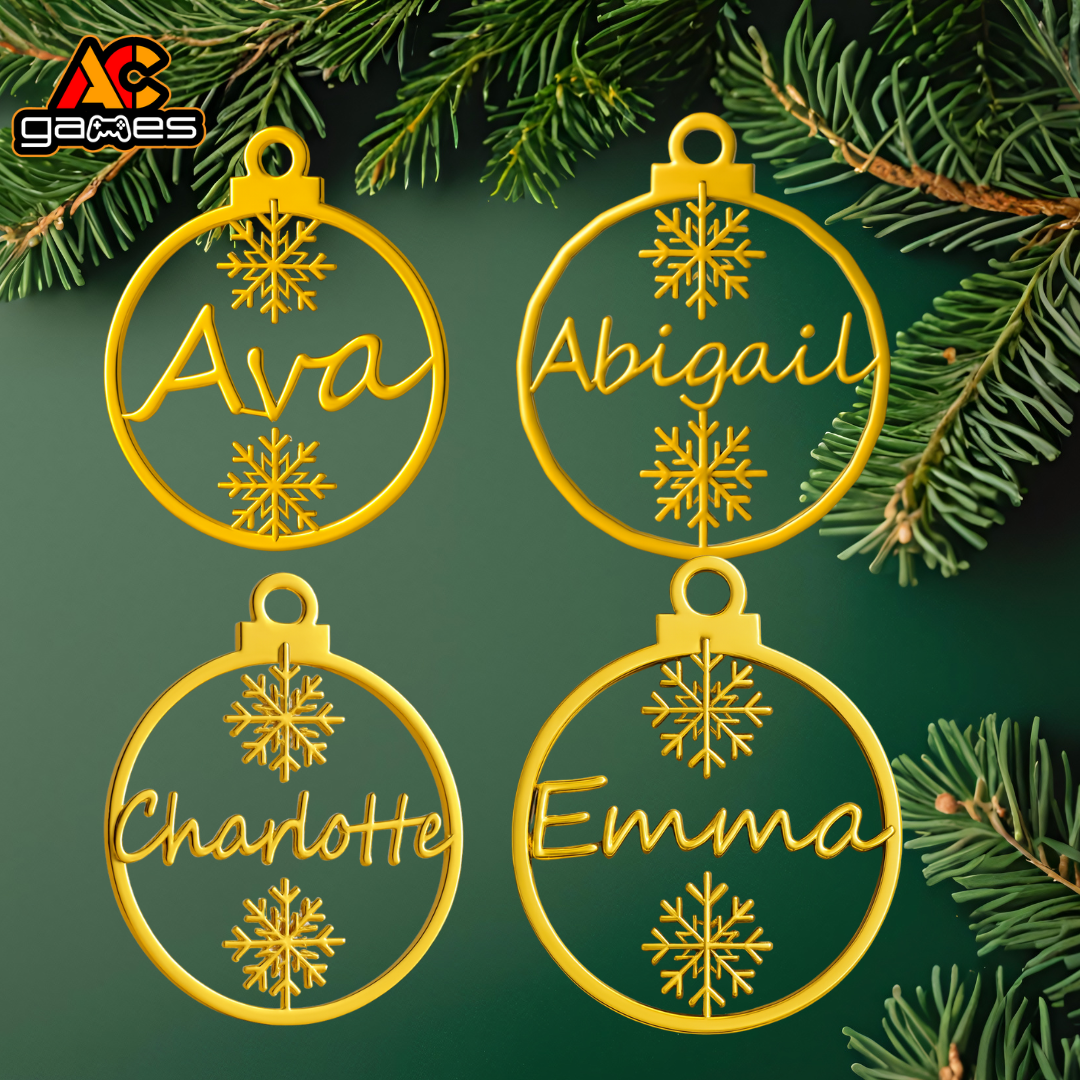 Adornos Navideños Personalizados Ava, Abigail, Charlotte, Emma
