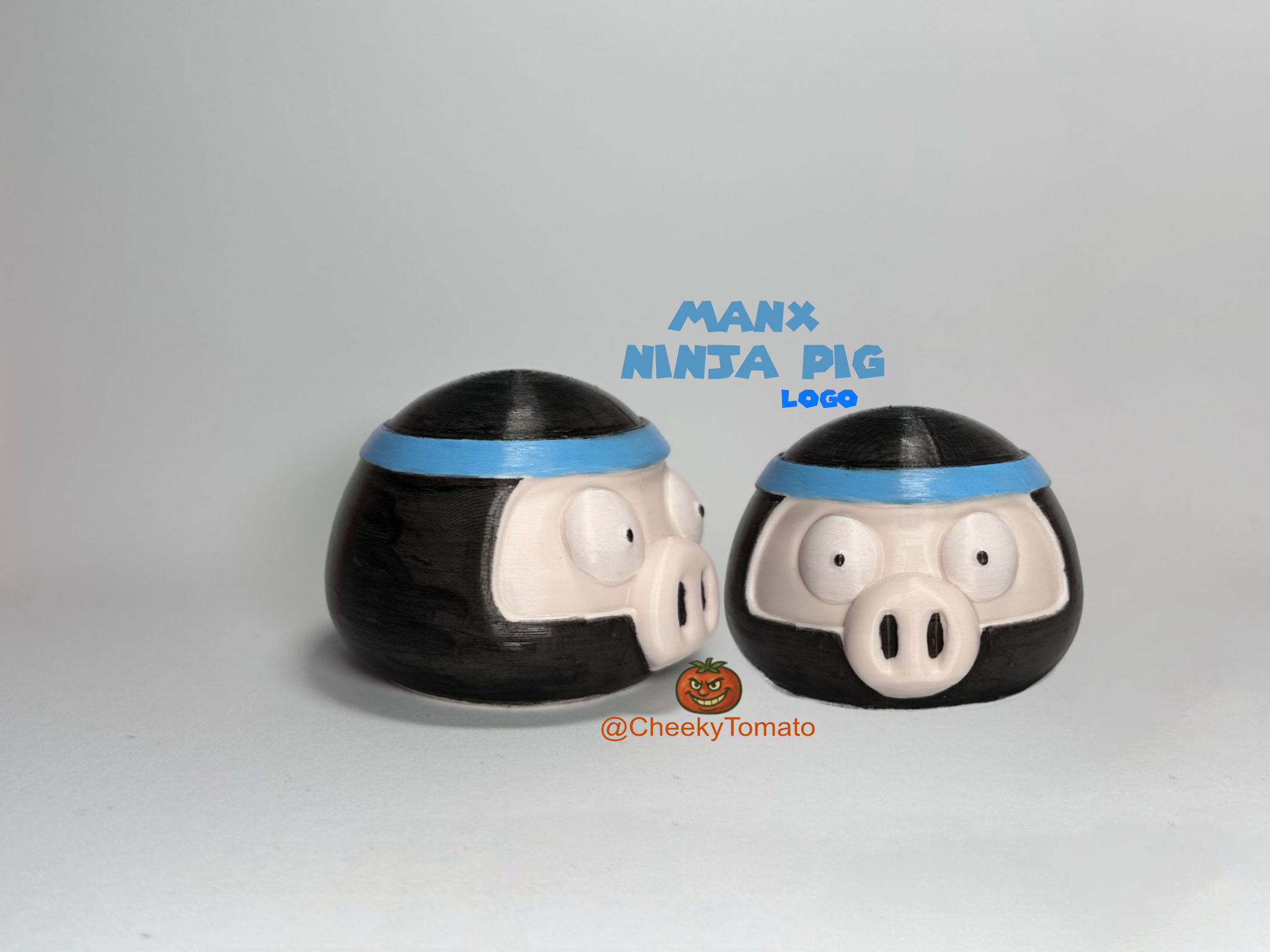 Manx Ninja Pig LOGO - Deskbuddy Figurine