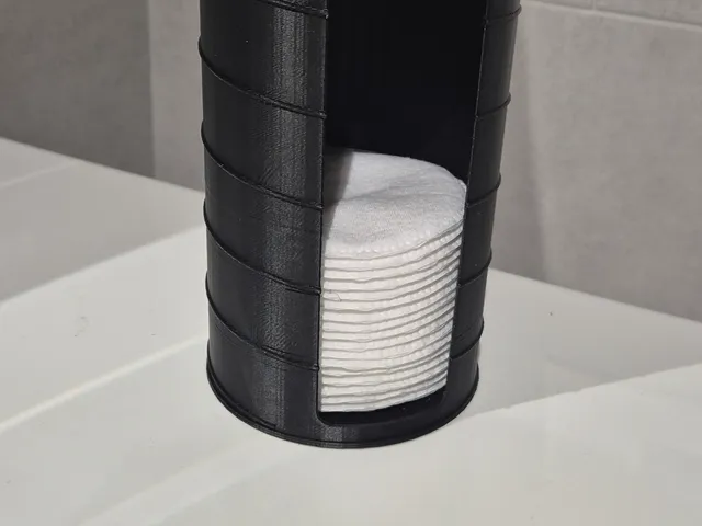 Minimalist Makeup Cotton Pad Dispenser / Holder with Lid