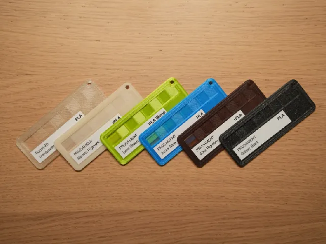 Simple Filament Swatch (12mm Label Printer Tape)