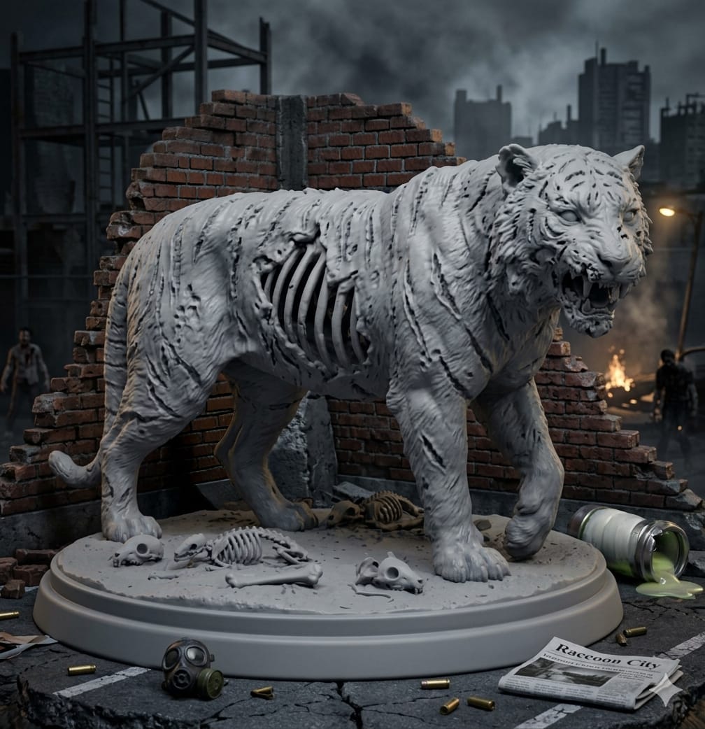 Zombie Tiger Statue