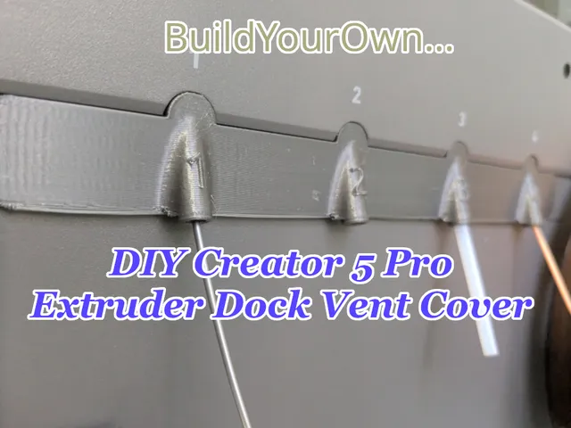 DIY Extruder Dock Vent Cover for Creator 5 Pro with Slip Fit PTFE-Tube Connectors