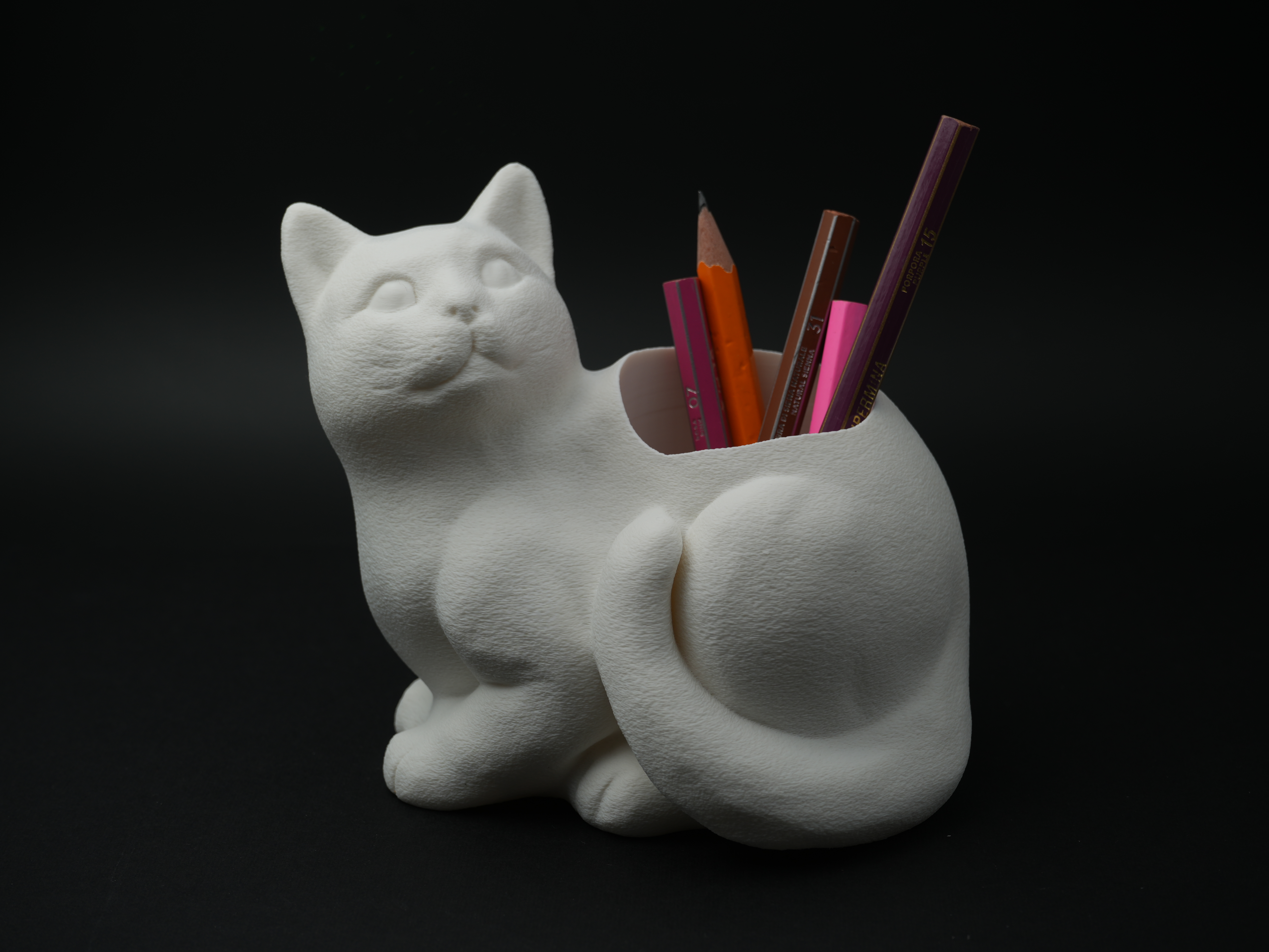 The Resting Companion - Minimalist Cat Pen Holder
