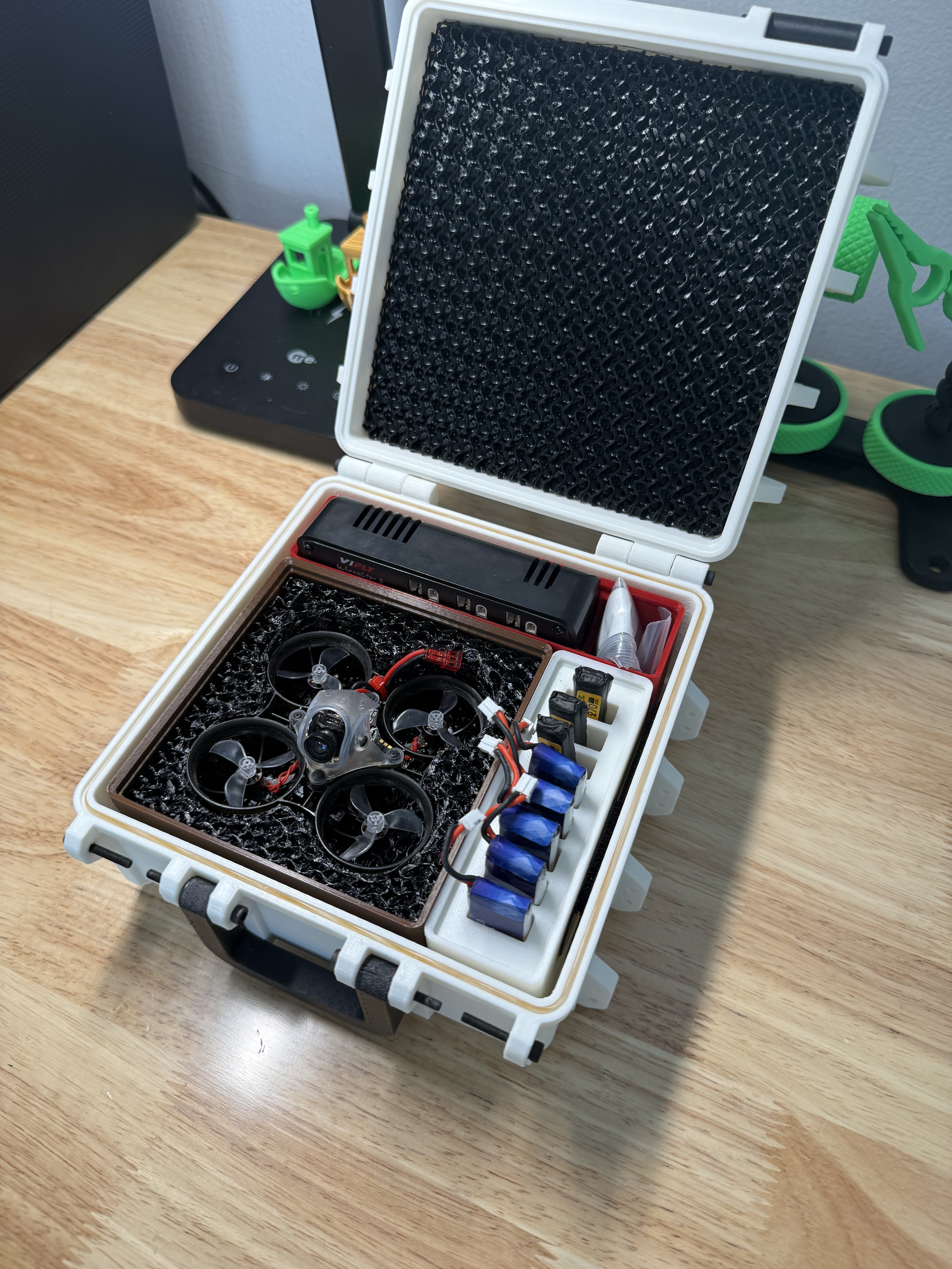 Gridfinity Box Tiny Whoop Inserts with TPU padding | Tiny Whoop Case