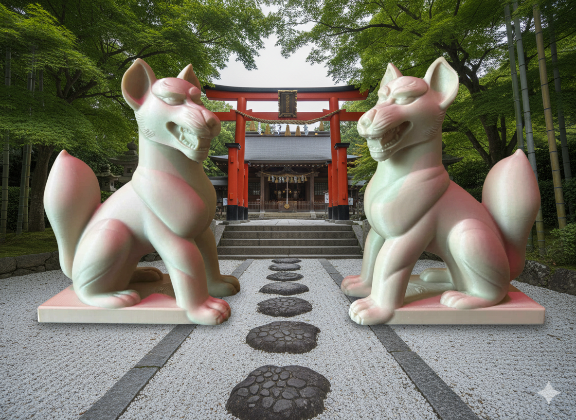 Japanese Kitsune Statue